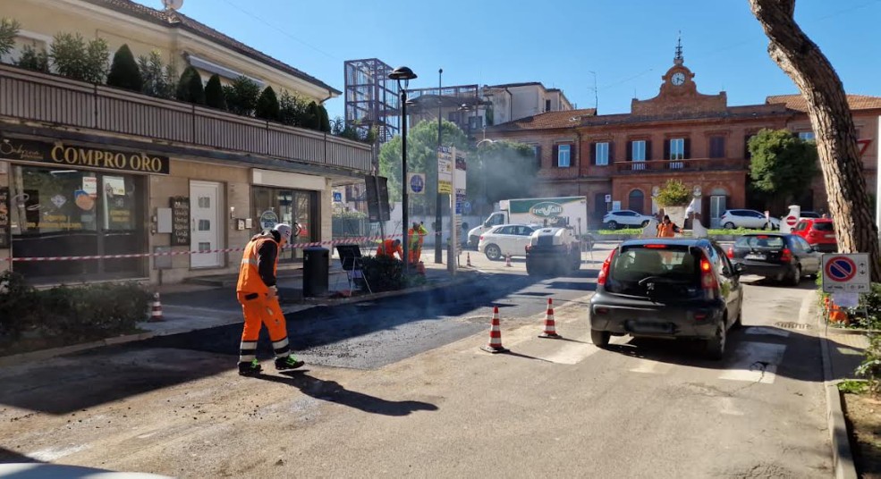 i lavori su viale Ceccarini alta